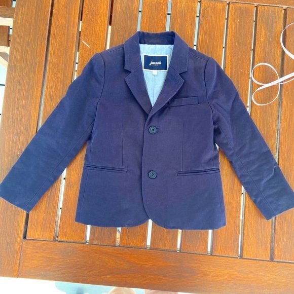 Jacadi Boy's Navy Blue Classic Blazer in Size 5 EUC - Picture 1 of 11